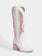 white-and-pink-mesh-womens-western-boots
