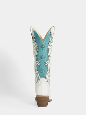 white-and-turquoise-botanical-embroidered-western-boots-mid-heel