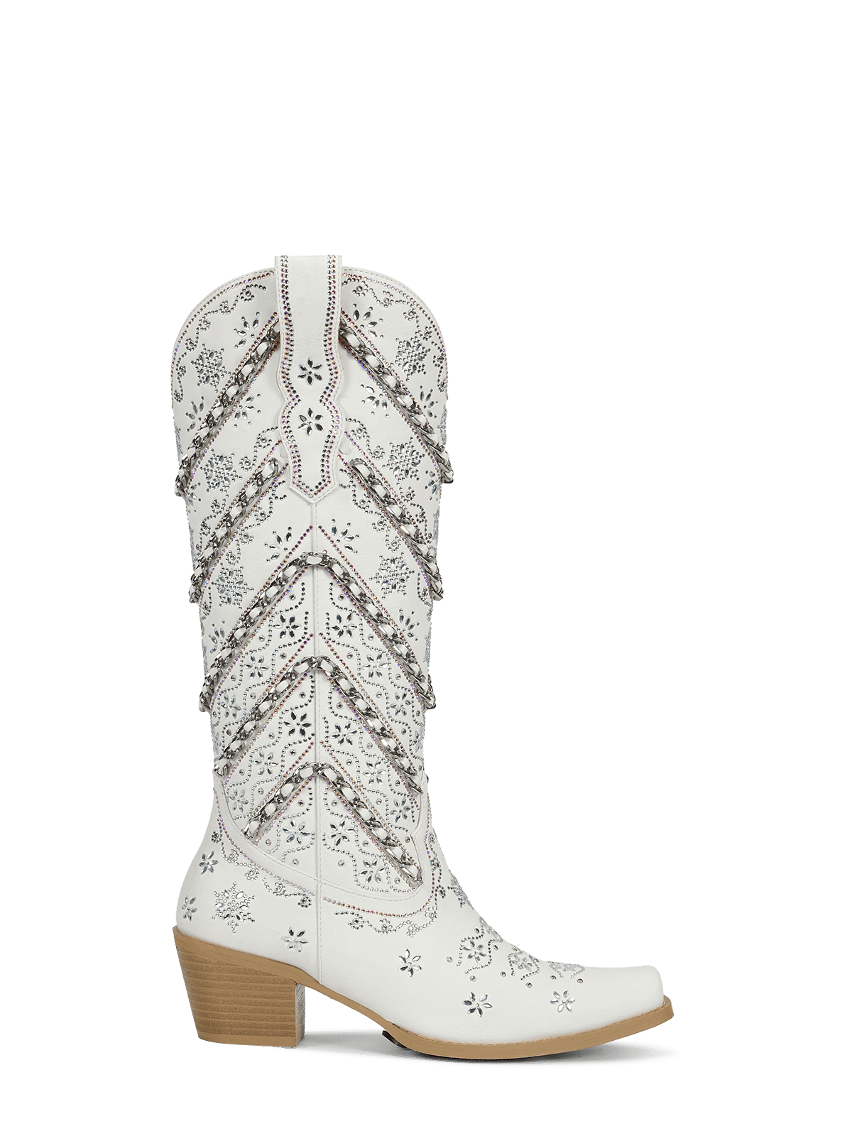 white-chain-rhinestones-snowflake-cowgirl-boots-pull-on