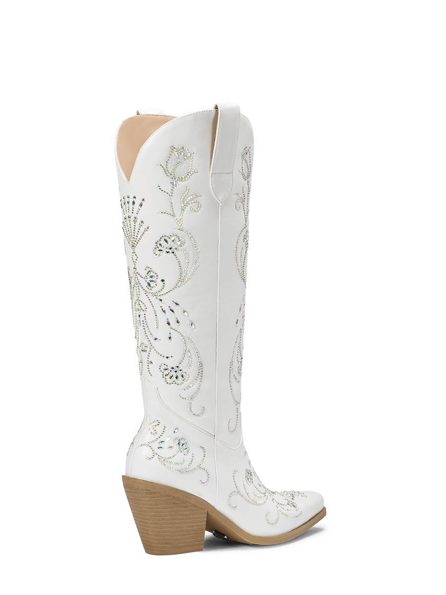 white-embroidered-floral-wedding-cowgirl-boots-high-heel