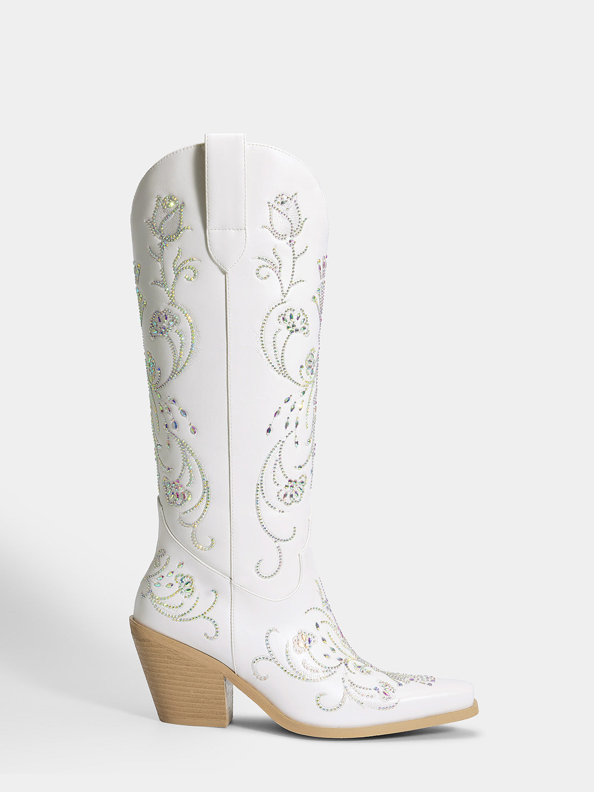 white-embroidered-floral-wedding-cowgirl-boots-pull-on
