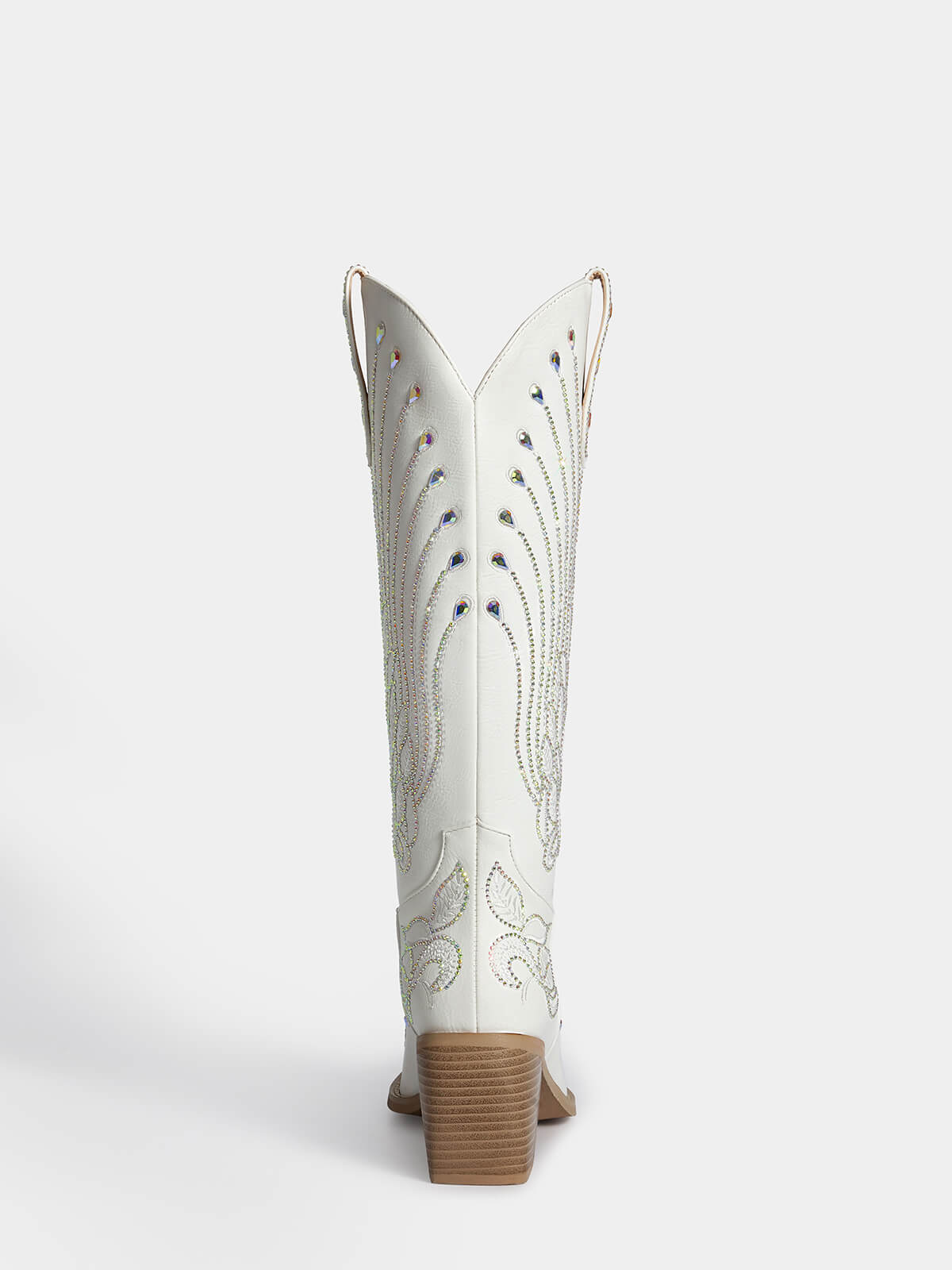 white-embroidered-leaf-bridal-cowboy-boots-mid-heel