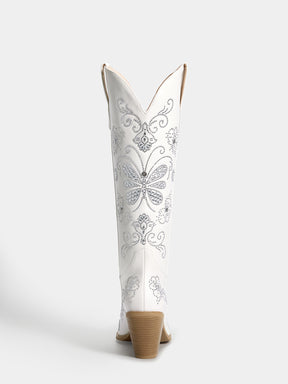 white-rhinestones-butterfly-wedding-cowgirl-boots-high-heel